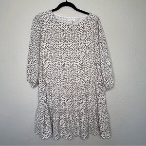 And The Why Los Angeles Animal Print Tiered Women's Dress Medium NWT